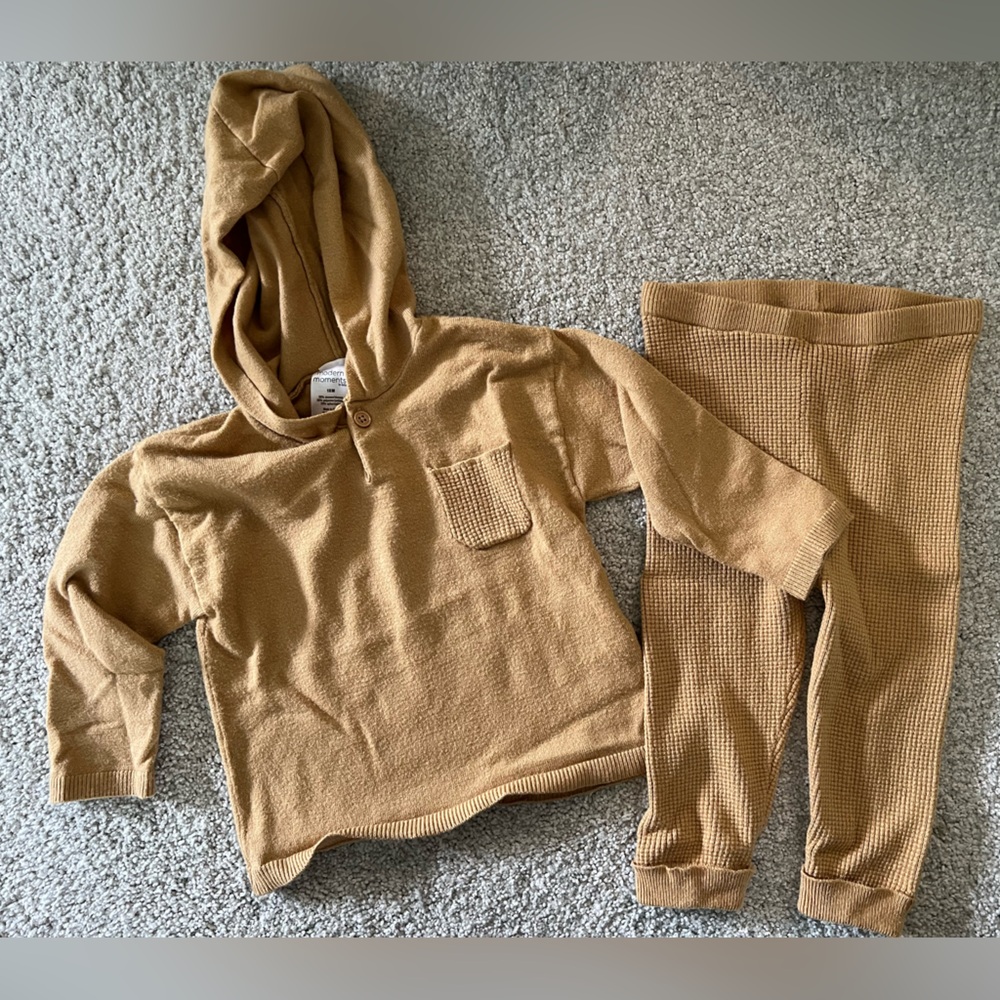 Modern Moments by Gerber Waffle Knit Set 18M - Tan